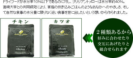 チキンとカツオの2種類